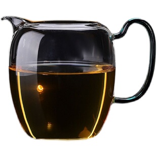 品德坊高硼硅加厚玻璃公道杯彩把茶海耐热玻璃分茶器匀杯茶艺配件