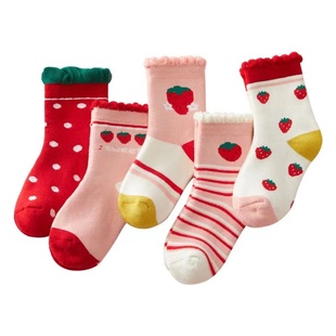 儿童冬季袜子女童加绒加厚保暖宝宝婴儿袜秋冬中筒公主毛圈毛巾袜