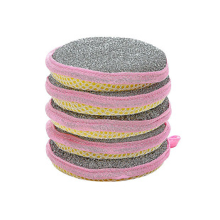 元宝巾厨房双面洗碗抹布圆形海绵擦去污不沾油洗碗巾清洁百洁布