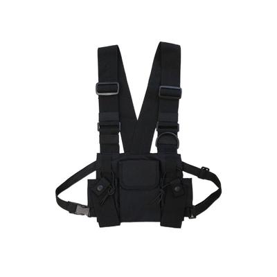 战术背心包工装马甲式双肩背包潮酷嘻哈街舞胸包机能风蹦迪腰包