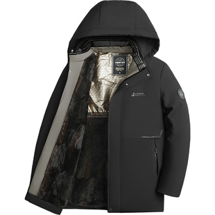 啄木鸟棉服男款冬季外套男加绒加厚男装棉衣爸爸装中老年男士棉袄