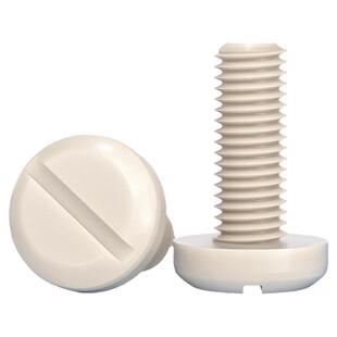 PEEK耐高温耐酸碱绝缘树脂高强度塑料一字开槽圆头盘头螺丝钉螺栓