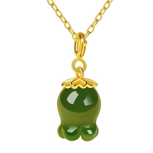 宫里上新碧玉项链女配饰天然和田玉吊坠玉石锁骨链生日礼物送妈妈