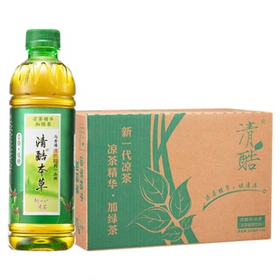 清酷本草凉茶绿茶味24瓶*350ml整箱植物饮料清热解暑金银花饮料