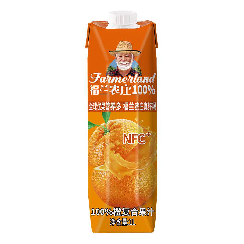 福兰农庄100%果汁橙汁复合果汁