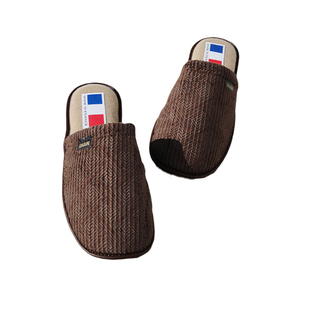 DIAN黛安戴安 《断码处理》法国进口保暖包裹脚踝男士舒适拖鞋