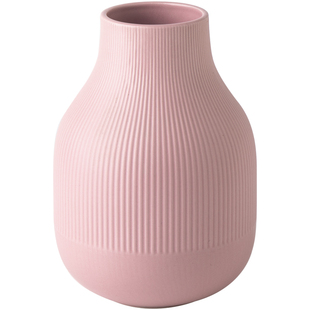 小悠家〖元气粉色花瓶〗哑光大肚花插桌面陶瓷摆件ins装饰品微瑕