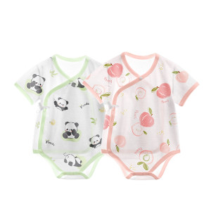 爱贝迪拉旗舰店包屁衣婴儿衣服夏季薄款哈衣新生宝宝0到3个月三角爬服纯棉连体衣