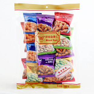 香港进口蝴蝶牌开心果腰果扁桃仁花生烘焙杂果仁小吃大包装280g