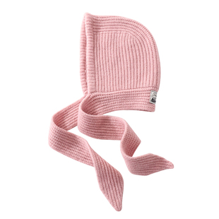 定制款~粉色巴拉克拉法帽女秋冬连帽围脖韩系高级感帽子围巾一体