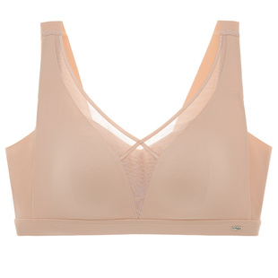 依曼丽内衣女夏季薄款背心围无痕贴肤一片式无钢圈加宽肩带文胸