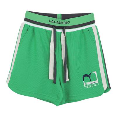 LALABOBO2024夏季新款美式休闲运动宽松抽绳短裤女LBCB-WXZD42
