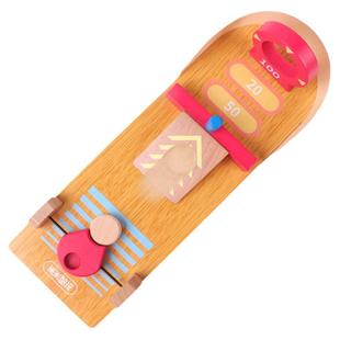 米米智玩桌面穿越投球弹射棋游戏桌球儿童木质桌游亲子男女孩玩具