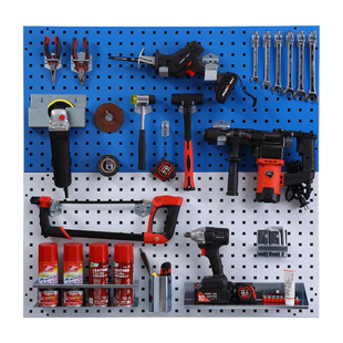 洞洞板置物架五金工具挂板挂钩收纳墙方孔板汽修美容烘焙展示架子