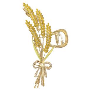 发夹金属麦穗发抓后脑勺盘发抓夹发量多鲨鱼夹头饰发卡女新款夹子