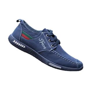 春季帆布鞋男老北京布鞋透气防臭休闲鞋懒人一脚蹬鞋子中老年男鞋