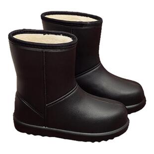 雨鞋女加绒防滑水鞋加厚保暖防水棉雨靴男冬天水靴套鞋厚底胶鞋