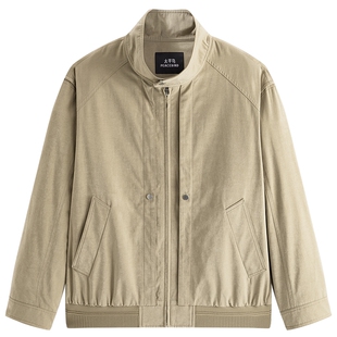 【商场同款】太平鸟男装 休闲夹克棉混纺男士时尚茄克衫B2BCF4231