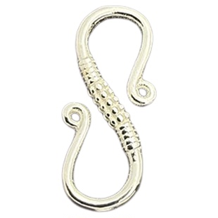 S925纯银批花卷角S扣手链项链麻花扣连接头diy收尾开口编绳扣配件