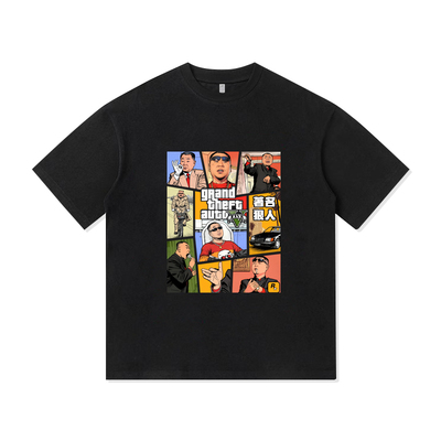 范德彪辽东地区洛圣都东北猎车手彪哥美式纯棉短袖T恤衫男装百搭