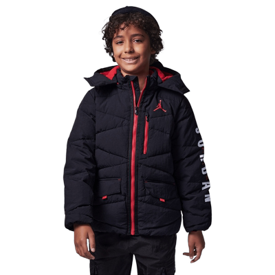Jordan耐克男童大童可拆卸风帽羽绒服夹克保暖加厚FB1671