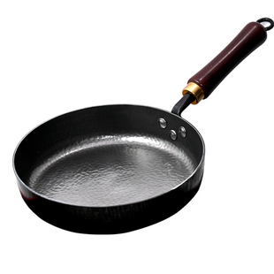 章丘平底锅无涂层手工铁锅小煎锅熟铁烙饼牛排不粘家用燃气灶专用