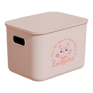 收纳筐家用零食玩具杂物桌面收纳储物盒衣柜衣服塑料袋盖整理箱子