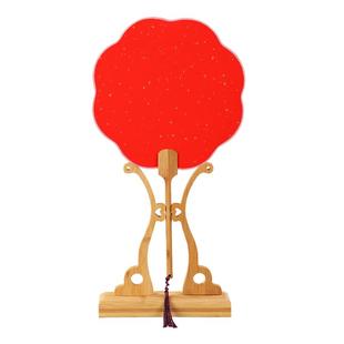 漆扇手工扇子宣纸团扇空白DIY手绘水彩画国画折扇子仿古麻宣扇面万年红洒金幼儿园油画棒绘画白色素描书法扇