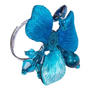 酉州苗绣纯手工双面绣高档轻奢小众饰品民族风刺绣戒指