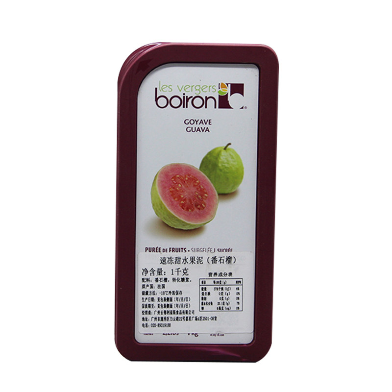 法国进口Boiron宝茸速冻番石榴果蓉果泥 番石榴果溶果酱1Kg