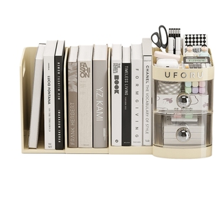 书桌书籍收纳置物架伸缩书架学生桌面书本绘本文具笔筒书立收纳盒