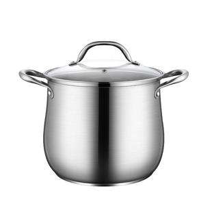 华际达高汤锅304不锈钢家用加厚大容量蒸煮炖锅电磁炉煤气灶专用