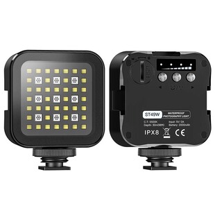 潜水摄影补光灯led防水自拍口袋灯直播美颜灯全彩rgb灯水下照明灯