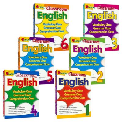 Casco Classroom English Vocabulary Grammar Comprehension Cloze 新加坡小学课堂英语 词汇 语法 阅读理解 6册套装 英文原版