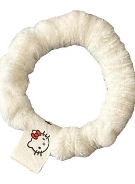 小猫头绳情侣发圈毛绒秋冬