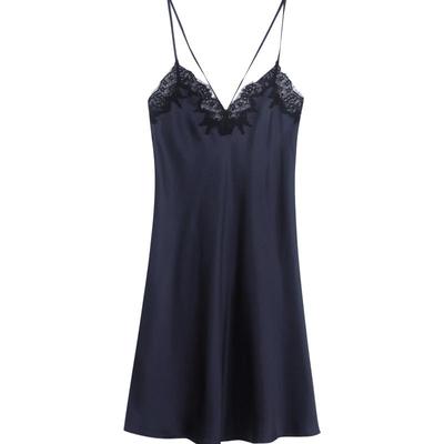 重磅真丝睡裙女夏桑蚕丝蕾丝睡衣