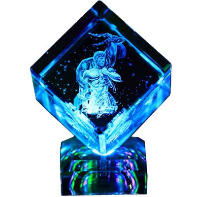水晶魔方星座内雕十二发光情人节