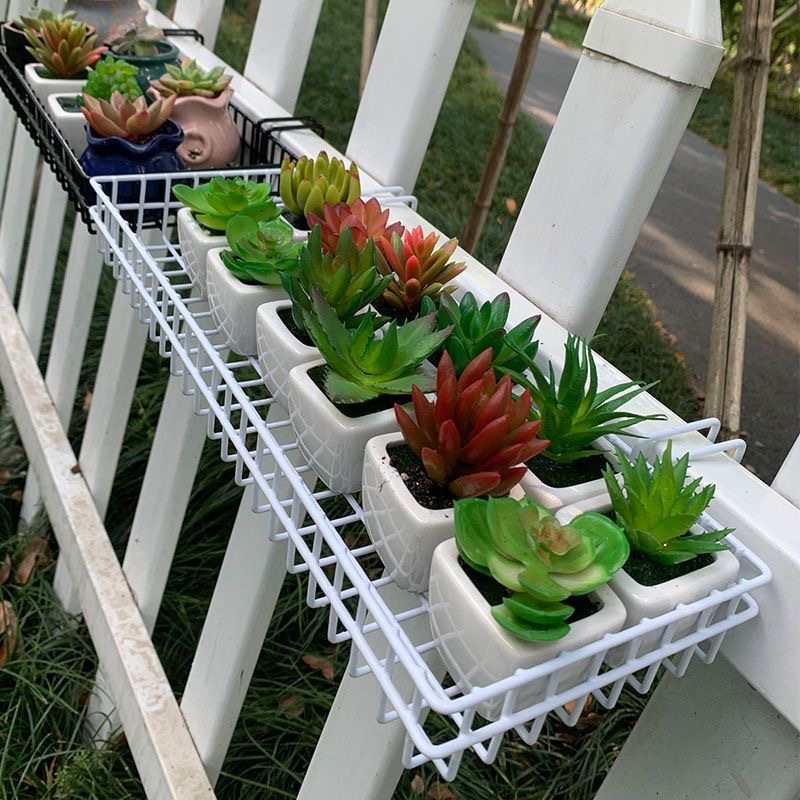 铁艺挂篮窗台置物架收纳多篮子挂篮肉挂架栏杆式窗户窗外阳台悬挂