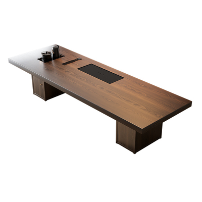 新中式大板茶桌办公桌一体两用实木宋代美学禅意茶台2025新款高端