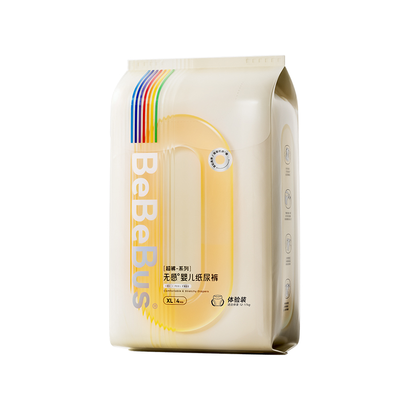 【新品】BeBeBus超裤拉拉学步裤L/XL/XXL非纸尿裤4片试用装M