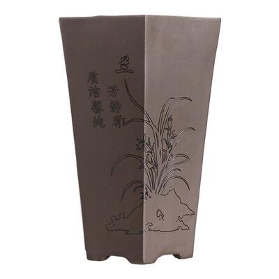 紫砂简约精品紫砂高盆带托盘