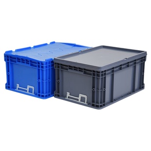 EU加厚物流箱长方形仓储周转箱带盖大号过滤快递中转箱工业收纳箱