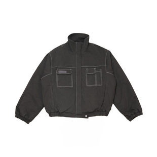 Blessed Folks轻棉夹克美式复古重磅拉链立领束腰25秋冬棉服外套