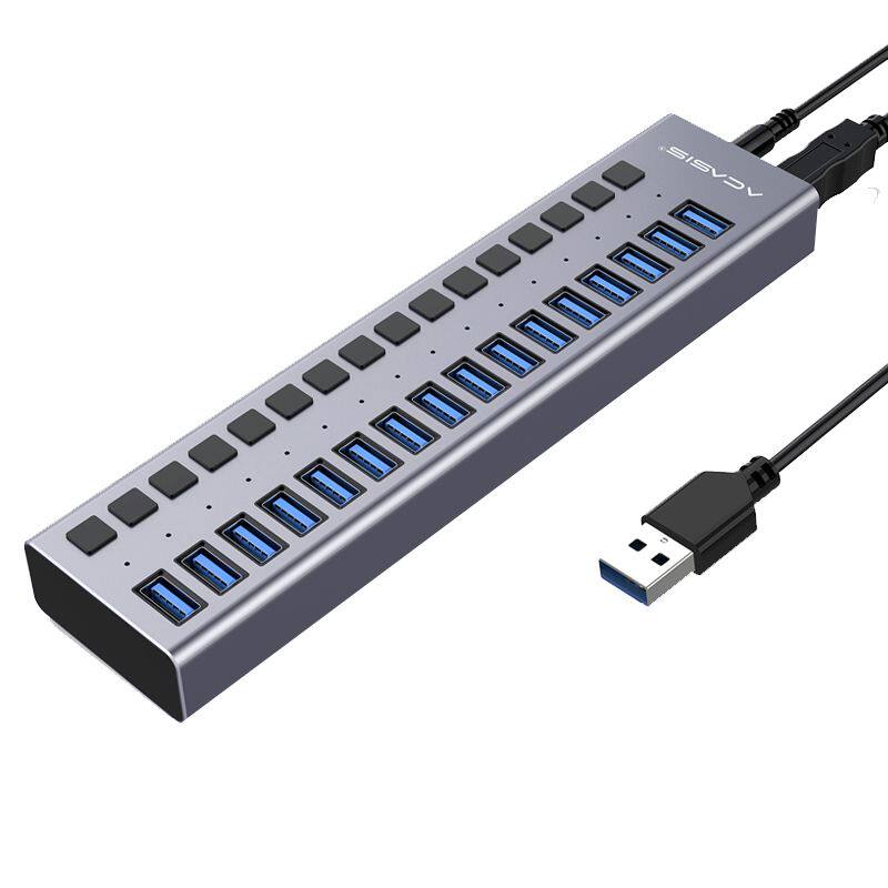 阿卡西斯USB3.1扩展器多功能电脑分线器10Gbps手机拓展工作室充电