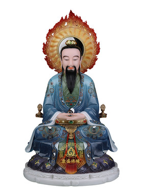 汉白玉三清道祖神像家用客厅摆件