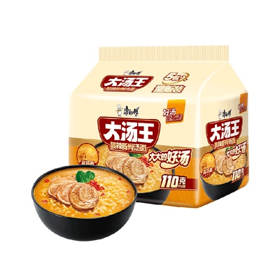 康师傅大汤王酸辣牛骨面爽辣鲜香