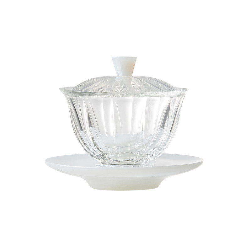 「上下」玉色透明瓜棱系列茶具