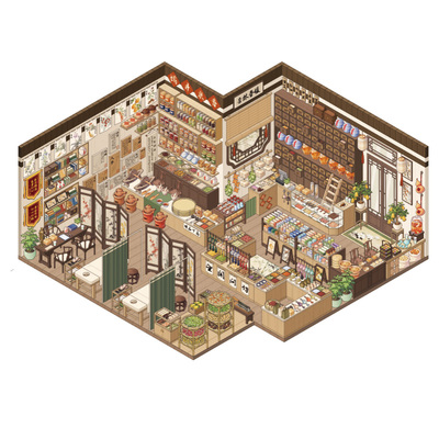 3D微缩场景小屋贴纸DIY解压