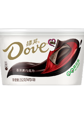 德芙醇厚丝滑黑巧克力46%可可