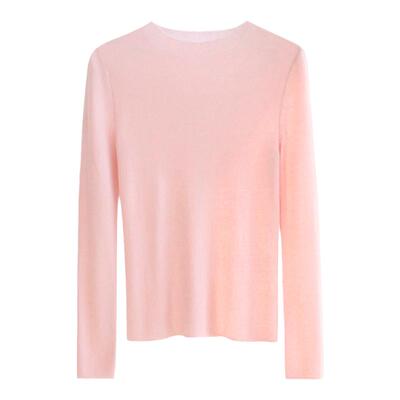 ROCO秋冬新款16针60支超细美丽诺羊毛半高领针织衫百搭弹力打底衫